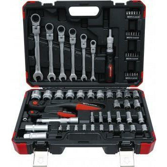Steckschlüssel-Satz | Antrieb 6,3 mm (1/4") / 12,5 mm (1/2") | 68-tlg. - KTStechnixx