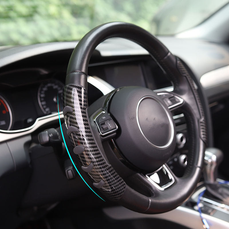 Auto modifiziertes Lenkrad Anti-Rutsch-Manschette Lenkung, um Silikonhülle Innentuch Kohlefaser Universal Anti-Schweiß - KTStechnixx
