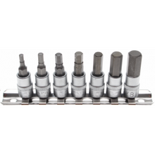 Load image into Gallery viewer, Bit-Einsatz-Satz | Antrieb Innenvierkant 6,3 mm (1/4") | Innensechskant 1/8" - 3/8" | Zollgrößen | 7-tlg. - KTStechnixx