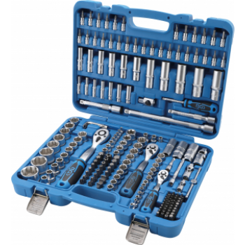 Steckschlüssel-Satz Wellenprofil | Antrieb 6,3 mm (1/4") / 10 mm (3/8") / 12,5 mm (1/2") | 192-tlg. - KTStechnixx
