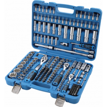 Laden Sie das Bild in den Galerie-Viewer, Steckschlüssel-Satz Wellenprofil | Antrieb 6,3 mm (1/4") / 10 mm (3/8") / 12,5 mm (1/2") | 192-tlg. - KTStechnixx