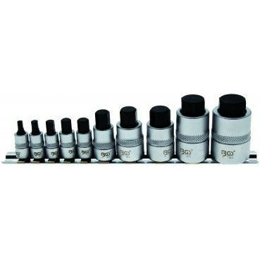 Bit-Einsatz-Satz | extra kurz | Innensechskant 4 - 19 mm | 10-tlg. - KTStechnixx