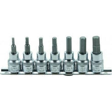 Laden Sie das Bild in den Galerie-Viewer, Bit-Einsatz-Satz | Antrieb Innenvierkant 10 mm (3/8") | Innensechskant 1/8" - 3/8" | Zollgrößen | 7-tlg. - KTStechnixx