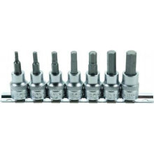 Laden Sie das Bild in den Galerie-Viewer, Bit-Einsatz-Satz | Antrieb Innenvierkant 10 mm (3/8") | Innensechskant 3 - 10 mm | 7-tlg. - KTStechnixx