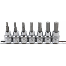 Laden Sie das Bild in den Galerie-Viewer, Bit-Einsatz-Satz | Antrieb Innenvierkant 10 mm (3/8") | Innensechskant 3 - 10 mm | 7-tlg. - KTStechnixx