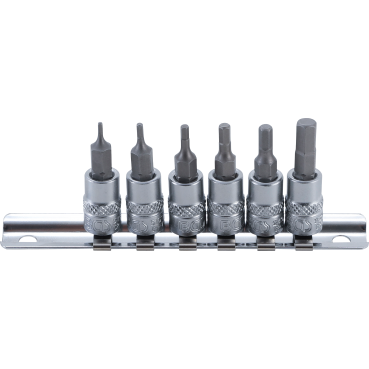 Bit-Einsatz-Satz | Antrieb Innenvierkant 6,3 mm (1/4") | Innensechskant 1,5 - 6 mm | 6-tlg. - KTStechnixx