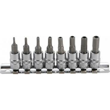 Bit-Einsatz-Satz | Antrieb Innenvierkant 6,3 mm (1/4") | Innensechskant mit Bohrung 2 - 7 mm | 8-tlg. - KTStechnixx