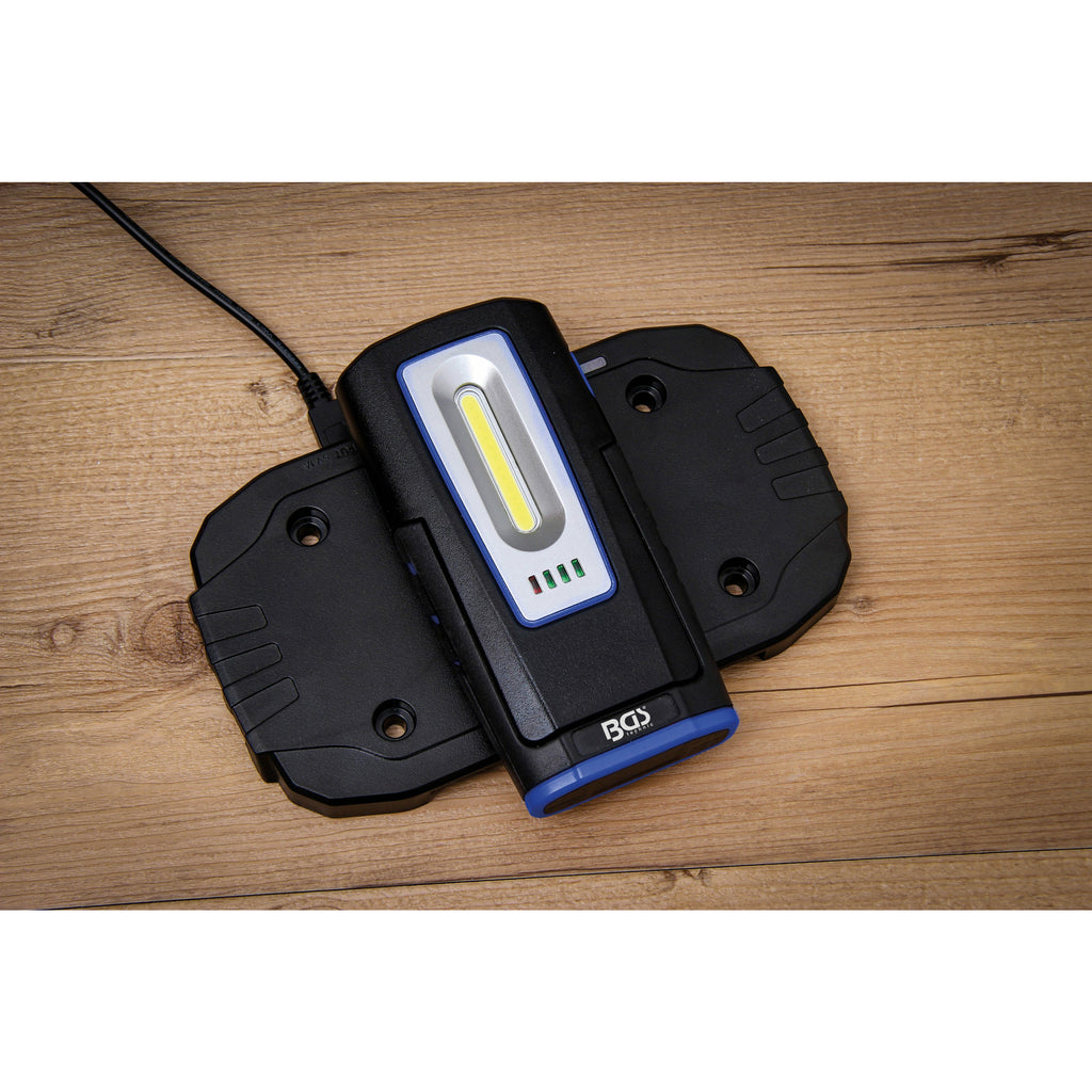 COB-LED-Werkstattleuchte mit Magnet und Haken | klappbar | mit induktiver Ladefunktion - KTStechnixx