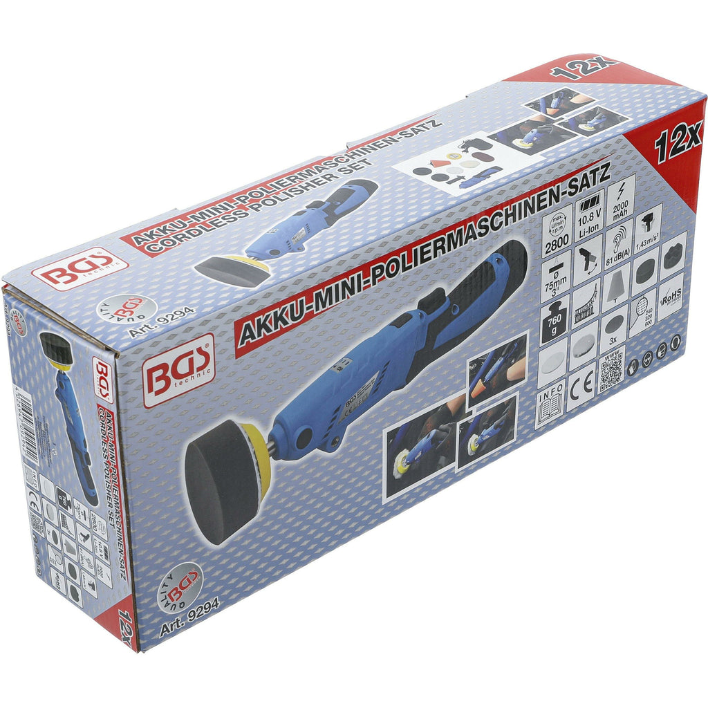 Akku-Mini-Poliermaschinen-Satz | max. 2800 U/min | 12 V | 1500 mAh - KTStechnixx