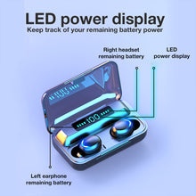 Laden Sie das Bild in den Galerie-Viewer, TWS F9 Bluetooth Kopfhörer V5.0 Stereo Wireless Headset Sport Wasserdichte Kopfhörer Mini Touch Control Headset - KTStechnixx