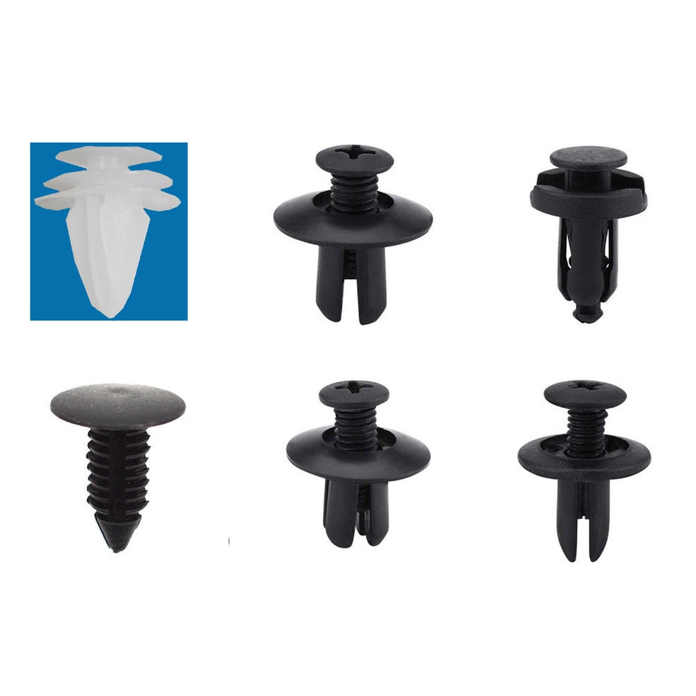100pcs Mixed Auto Fastener Clip Car Body Push Retainer Pin Rivet Bumper Door Trim Panel Retainer Fastener Kit  Car Accessories - KTStechnixx