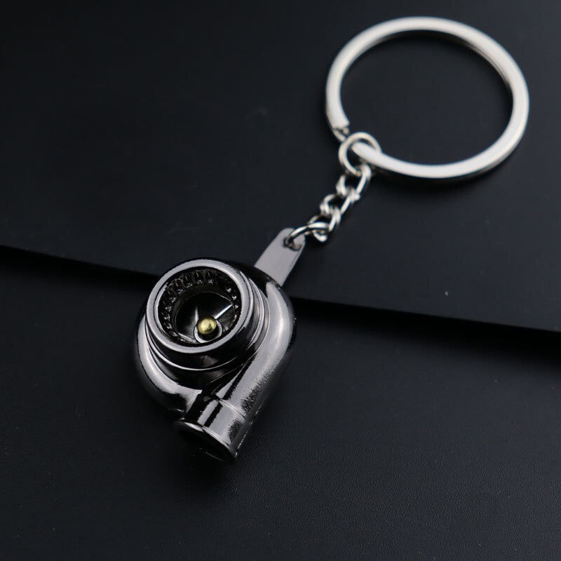 Creative gift car metal keychain turbo gear hub pendant brake disc shock absorber Pendant - KTStechnixx