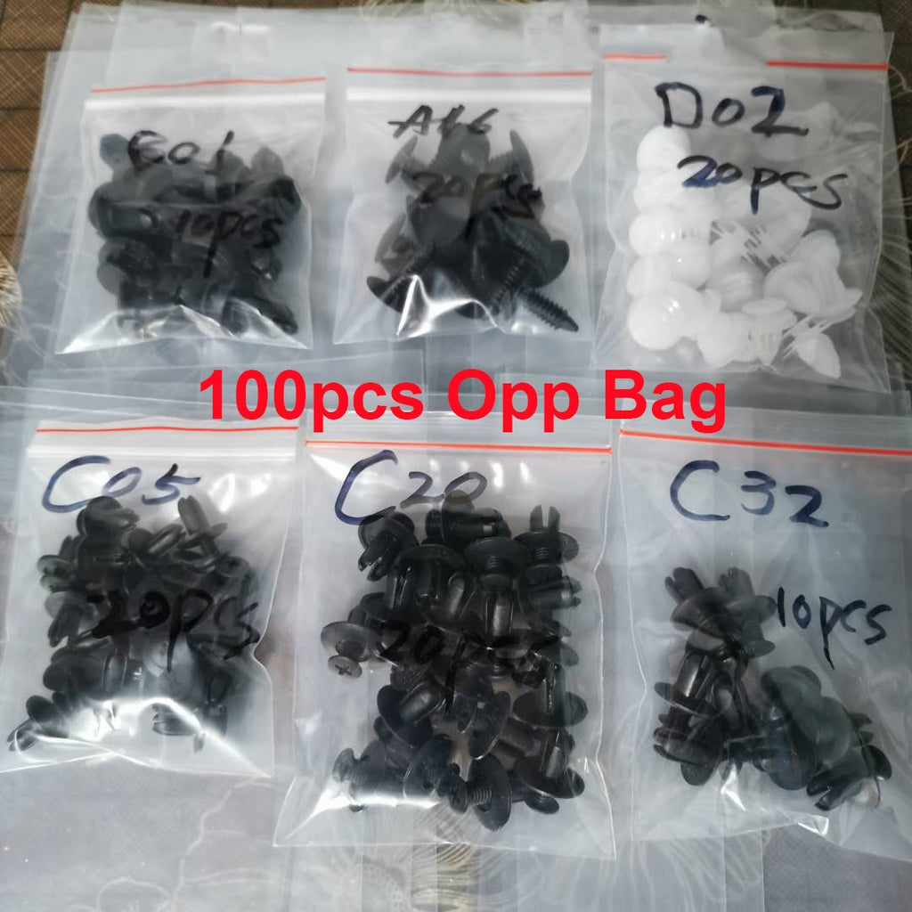 100pcs Mixed Auto Fastener Clip Car Body Push Retainer Pin Rivet Bumper Door Trim Panel Retainer Fastener Kit  Car Accessories - KTStechnixx