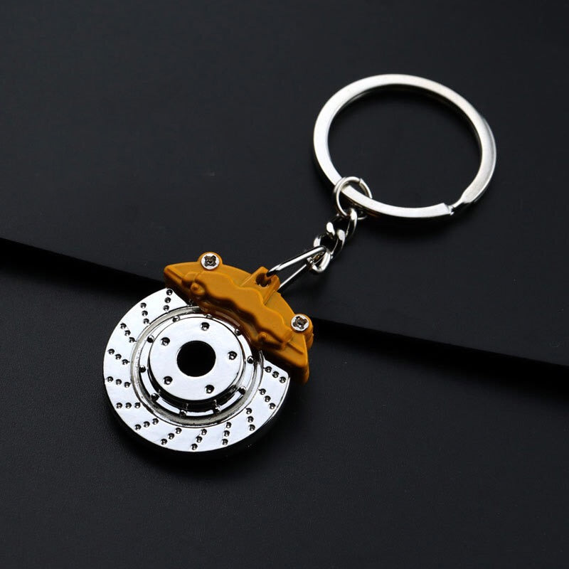 Creative gift car metal keychain turbo gear hub pendant brake disc shock absorber Pendant - KTStechnixx