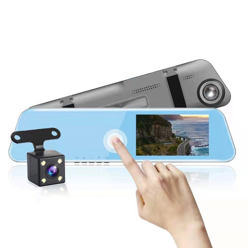 Neuer 5-Zoll-Auto-Fahrrekorder HD Starlight-Nachtspiegel-Doppelobjektiv mit Rückfahrbild-DVR - KTStechnixx