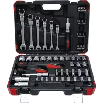 Steckschlüssel-Satz | Antrieb 6,3 mm (1/4") / 12,5 mm (1/2") | 68-tlg. - KTStechnixx