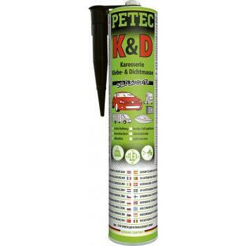 K&D Karosserie Klebe- und Dichtmasse 310ml Schwarz - KTStechnixx